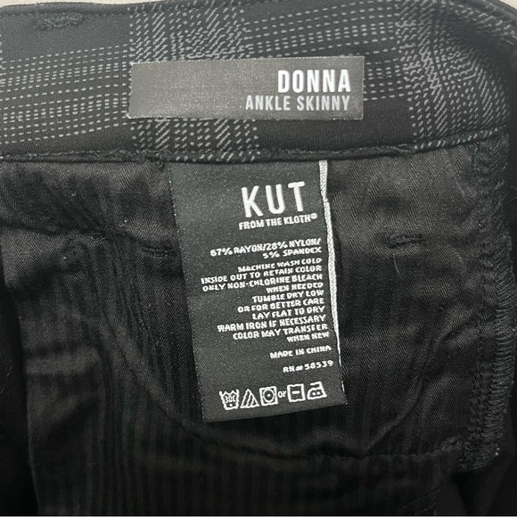 Kut From The Kloth Plaid Donna Ankle Skinny Stretch Jeans Size 0 - Picture 7 of 8